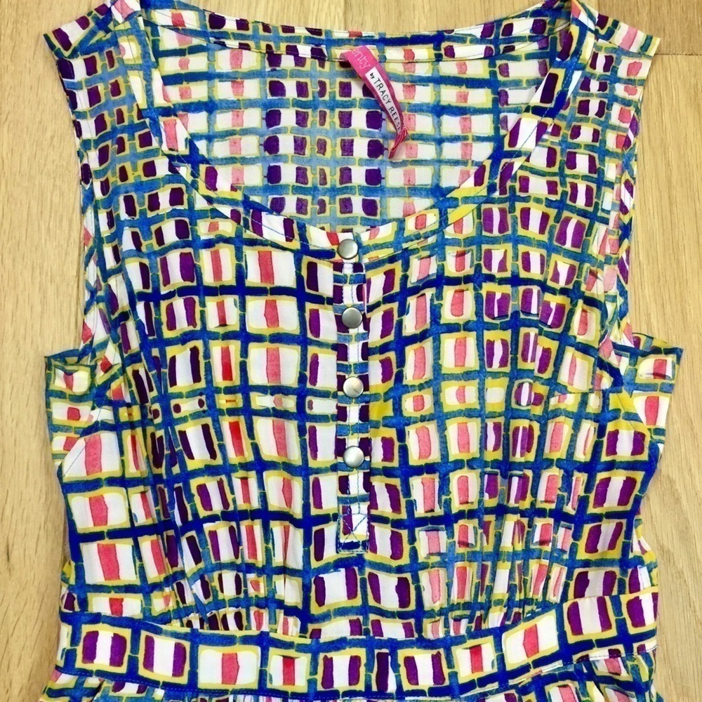 Tracy Reese Geometric Rayon Fit & Flare Dress - Picture 3 of 8